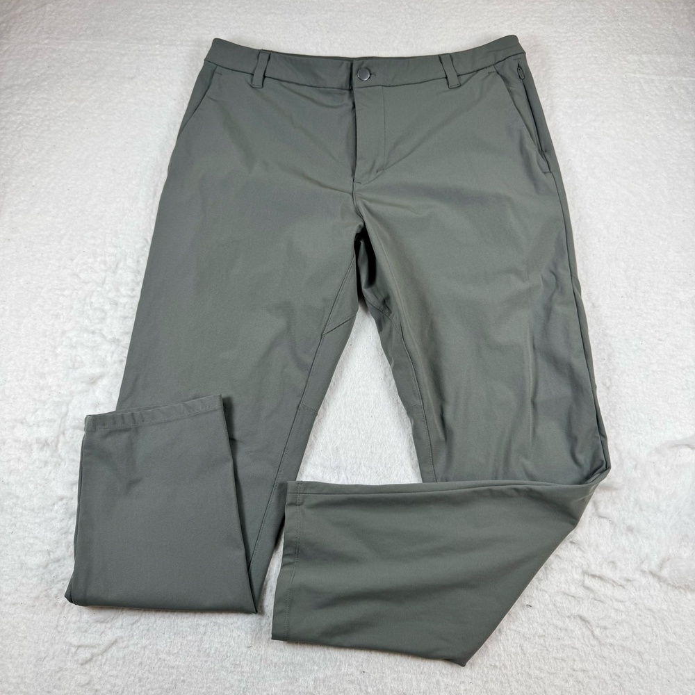 Lululemon Pants Mens Size 34x30 Gray Performance Chino Slim Stretch Microfiber